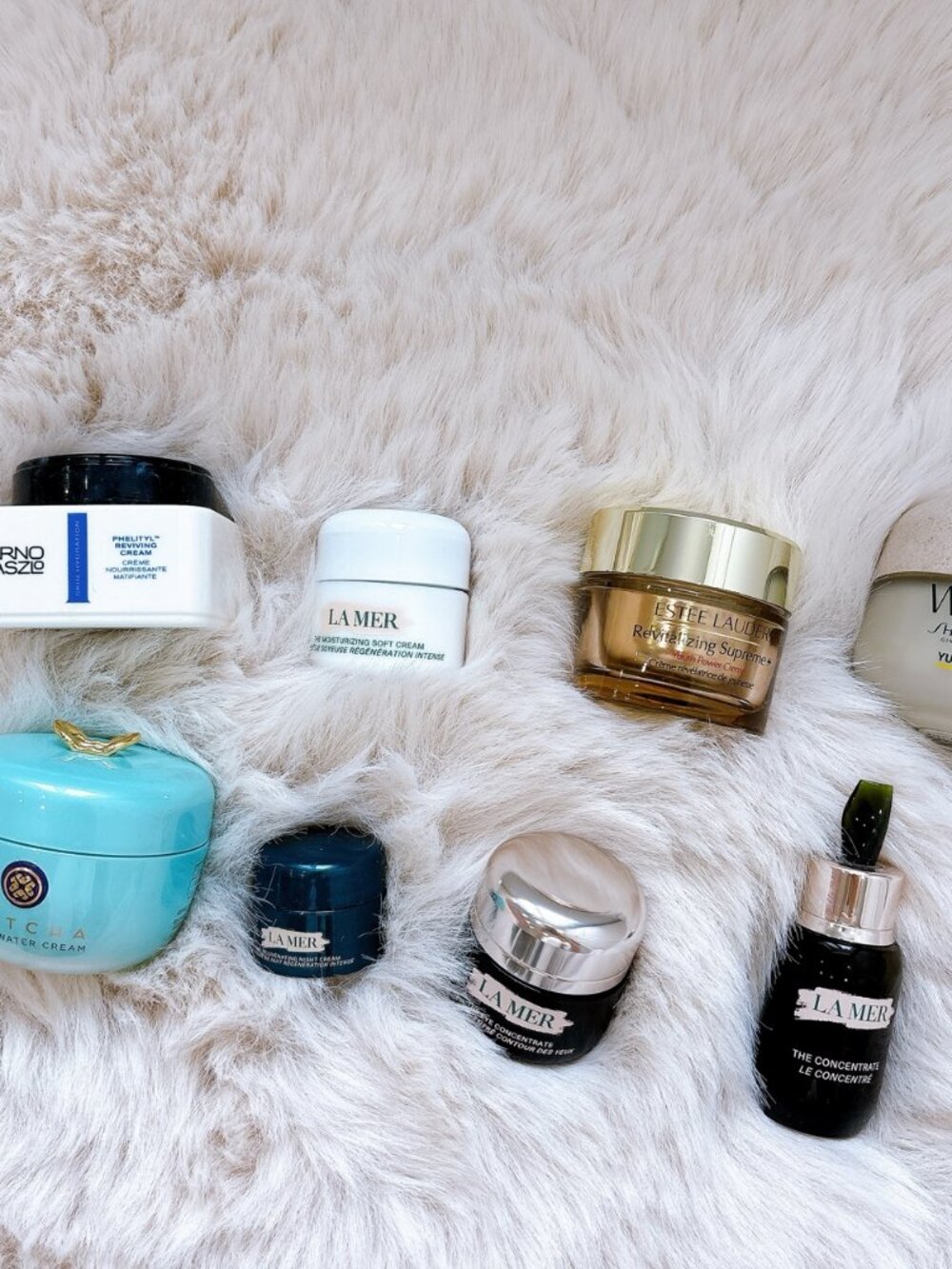 8 EMPTY Luxury Skincare Jars - La Mer Estee Lauder Shiseido Tatcha Erno Laszlo